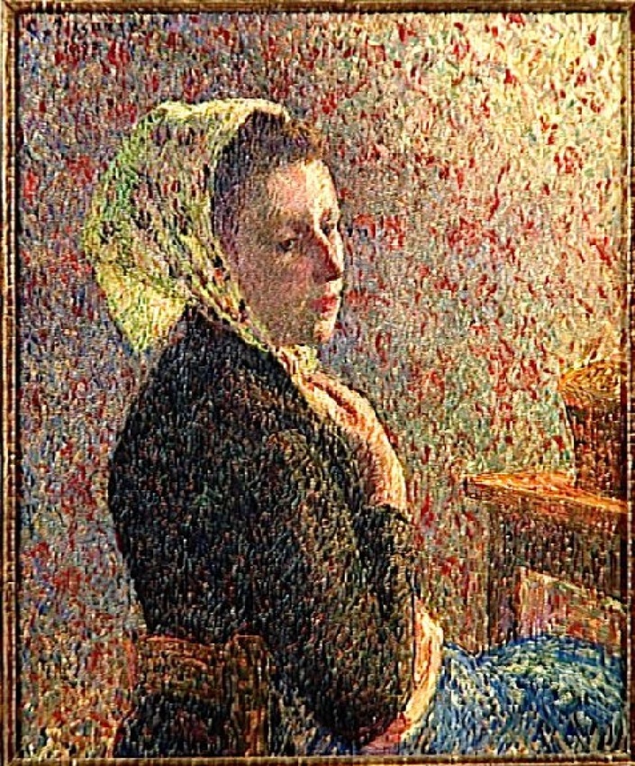 Femme au fichu vert - Camille Pissarro