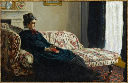 tableau, Claude Monet, Méditation. Madame Monet au canapé, vers 1871