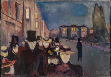 Edvard Munch, Soirée sur l’avenue Karl Johan, 1892