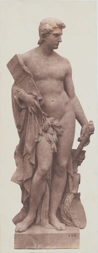 "L'Art moderne", sculpture de Jean-Esprit Marcellin, décor du palais du Louvre, Paris - Edouard Baldus