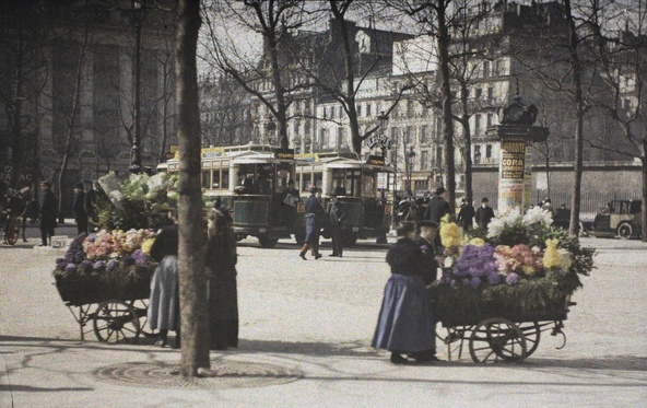 Léon Gimpel (1873-1948)-Place de la Madeleine un dimanche matin