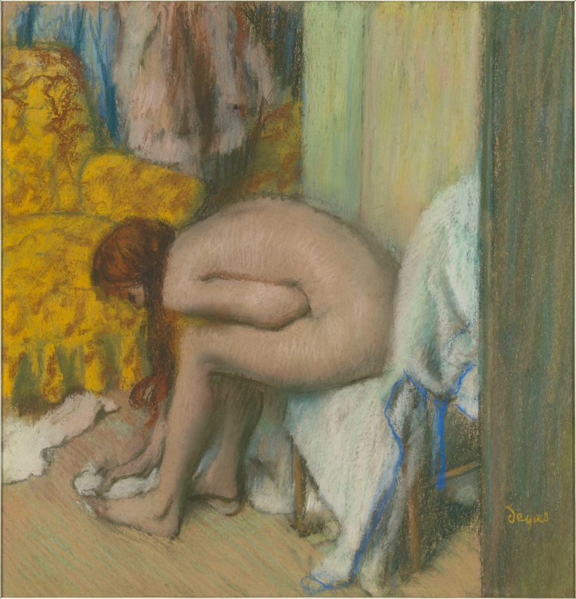 Femme à sa toilette essuyant son pied gauche - Edgar Degas