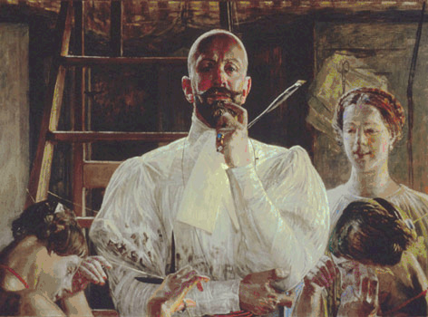 Jacek Malczewski-Adieu à l'atelier