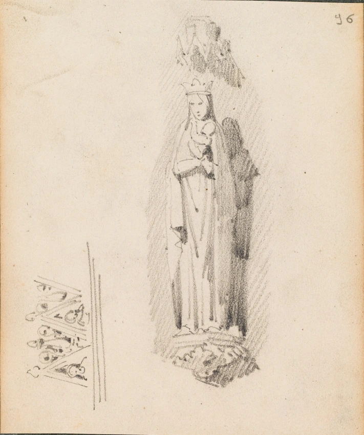 Statue de Vierge à l'enfant - Louis Boitte