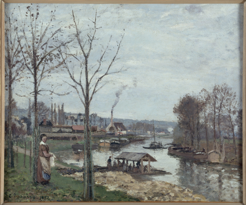 La Seine à Port-Marly, le lavoir - Camille Pissarro