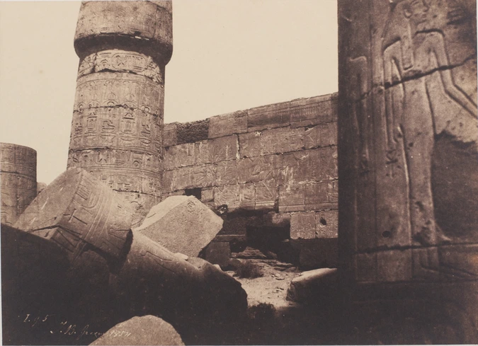 Karnak, salle hypostyle, mur du nord, face intérieure (3) - John Beasley Greene