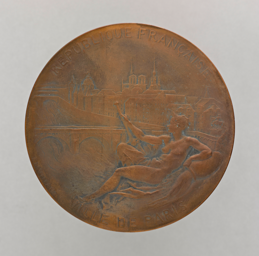Médaille de l'Exposition universelle de 1889, dans son écrin - Ferdinand Levillain