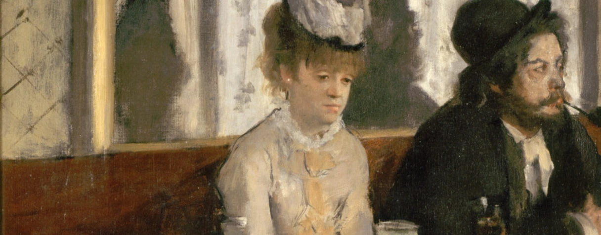 tableau, Edgar Degas, Dans un café, dit aussi L'absinthe, entre 1875 et 1876