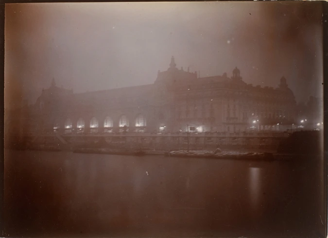 La Gare d'Orsay la nuit - Gabriel Loppé