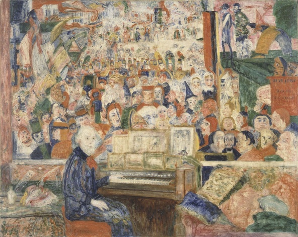 James Ensor-Ensor à l'harmonium