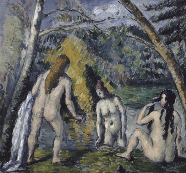 Paul Cézanne-Trois baigneuses