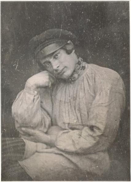 Louis Adolphe Humbert de Molard-Portrait de Louis Dodier, la joue appuyée sur la main