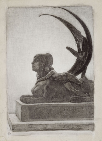 Rops, Félicien-Le Sphinx, frontispice pour les Diaboliques de Barbey d'Aurevilly