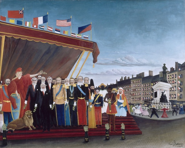 Henri Rousseau-Les représentants des puissances étrangères venant saluer la République en signe de paix