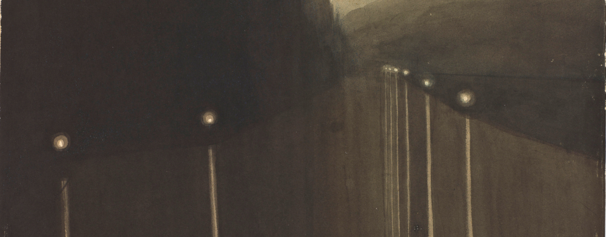 Léon Spilliaert, Digue la nuit. Reflets de lumière, en 1908