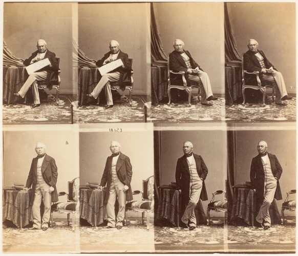 Comte Roman Zaluski en huit poses, quatre assis et quatre en pied - André Adolphe Eugène Disdéri