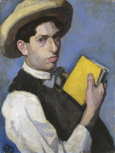 Róbert Berény-Autoportrait au chapeau de paille