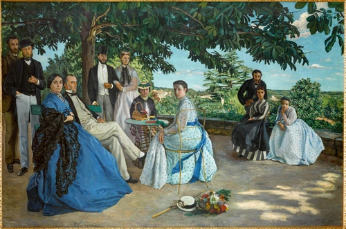 tableau, Frédéric Bazille, Réunion de famille, entre 1867 et 1868