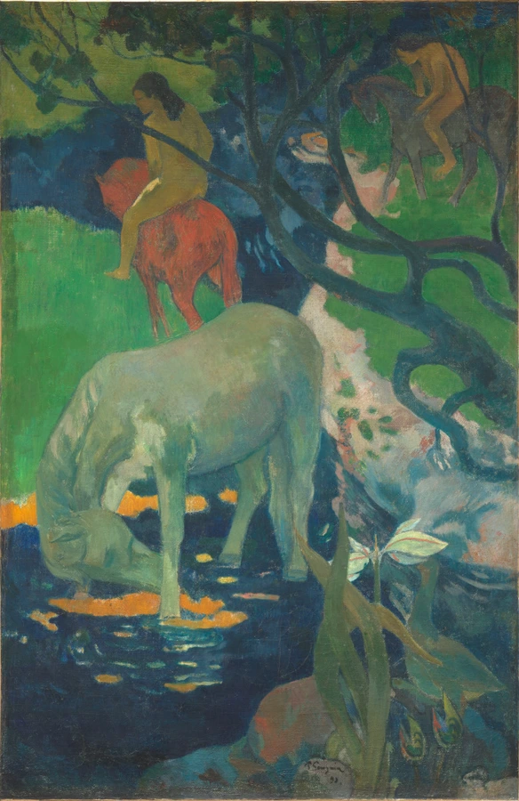 tableau, Paul Gauguin, Le cheval blanc, en 1898