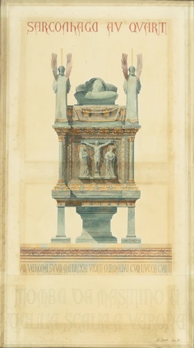 Sarcophago au quart, tomba de Masmino II dalla scala a verona - Charles Girault