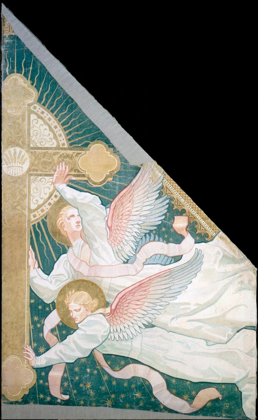 Projet pour le décor de la voûte de la chapelle Saint-Louis-des-Français dans la cathédrale de Loreto (Italie), 1896-1910 : Anges - Charles Lameire