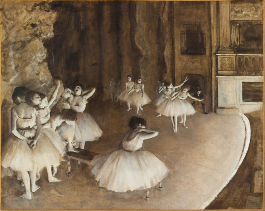 Répétition d'un ballet sur la scène - Edgar Degas