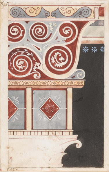 Eugène Viollet-le-Duc-Fragment d'architecture pompéienne pour Histoire d'un dessinateur