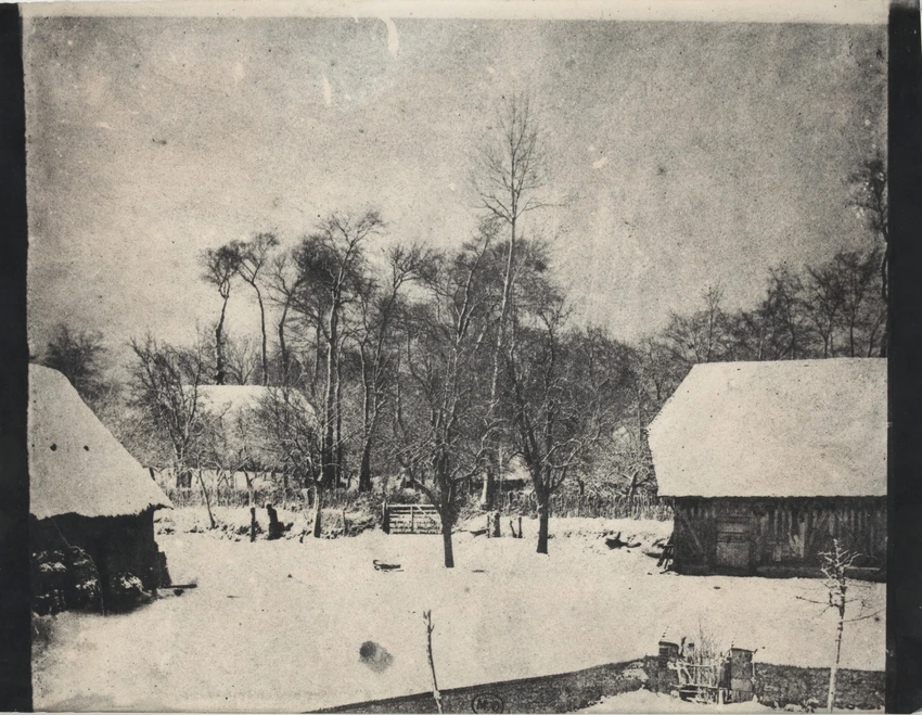 Fermes sous la neige, Argentelle - Louis Adolphe Humbert de Molard
