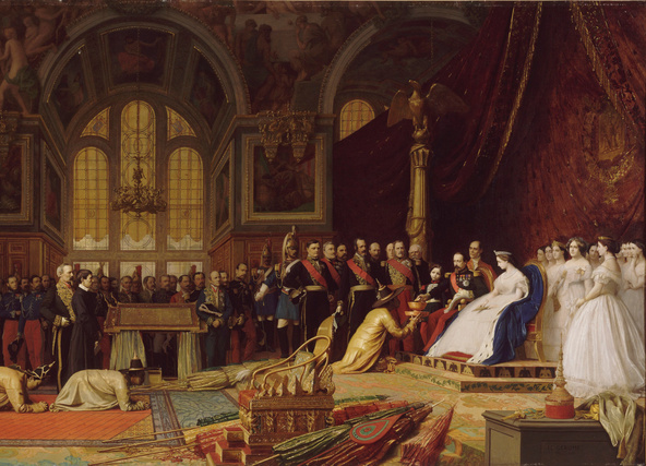 Jean-Léon Gérôme-Réception des ambassadeurs siamois par l'empereur au palais de Fontainebleau