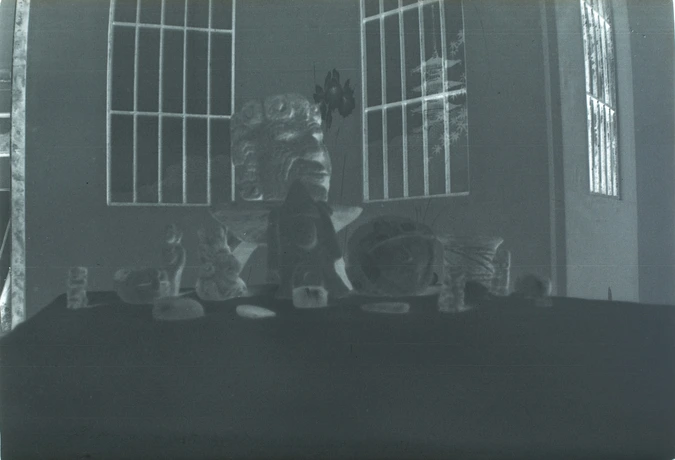 Objets d'art précolombiens, une tête et statuettes - Paul Haviland