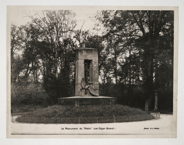 Compiègne, clairière de l'Armistice, Monument des Alsaciens-Lorrains - A.                                                                      L'Hoste