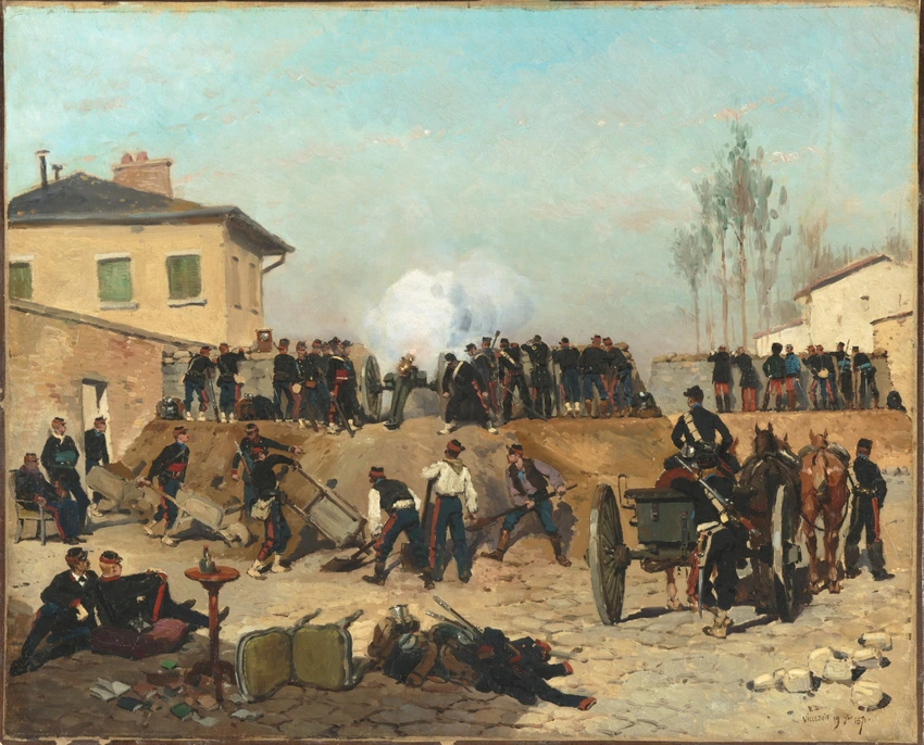 Combat à Villejuif. Siège de Paris, 19 septembre 1870. - Edouard Detaille