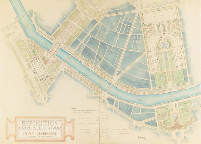 Projet pour l'Exposition universelle de 1900, plan général - Jean-Camille Formigé