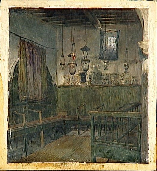 Ismaël Gentz-Intérieur d'une synagogue à Tripoli