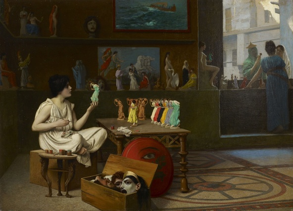 Jean-Léon Gérôme-Peintre de poteries dans l'Antiquité : Sculpturae vitam insufflat pictura