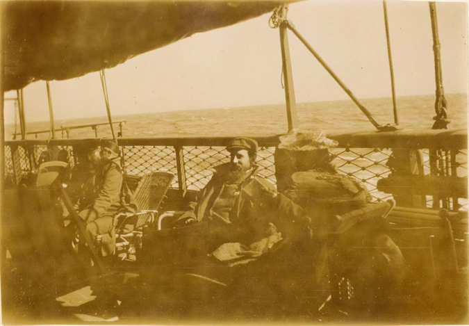 Voyageurs sur le pont du bateau - Auguste Delaherche