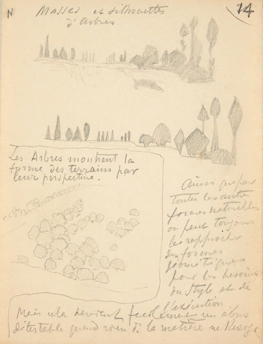 Masses et silhouettes d'arbres - Eugène Grasset