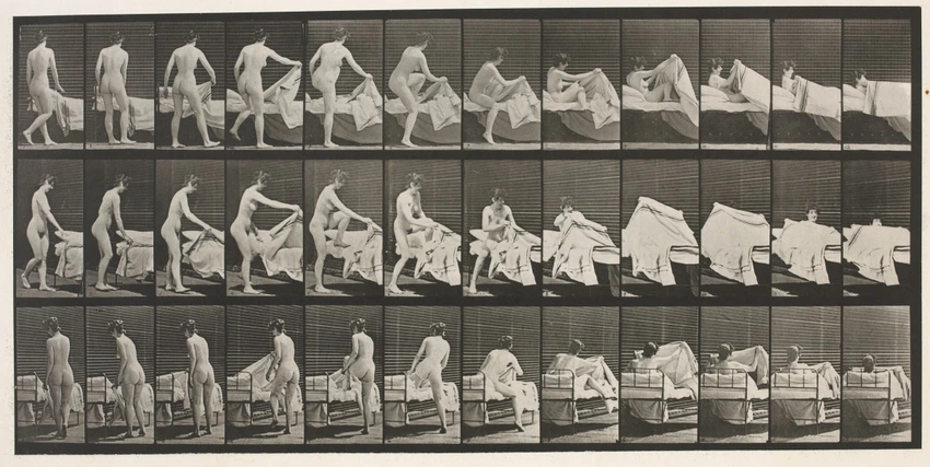 Femme se mettant au lit - Eadweard Muybridge