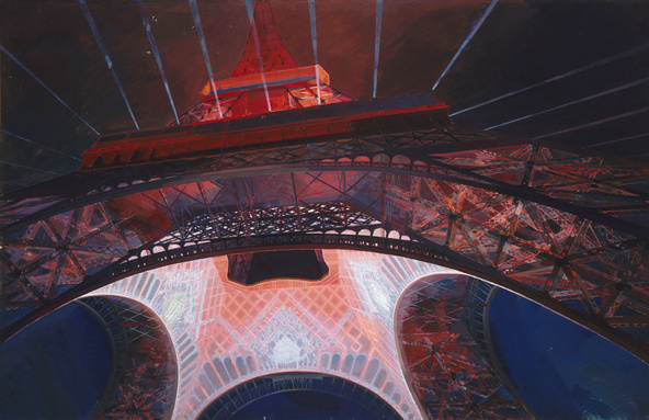 André Granet-La tour Eiffel, projet d'illumination pour l'exposition internationale de 1937