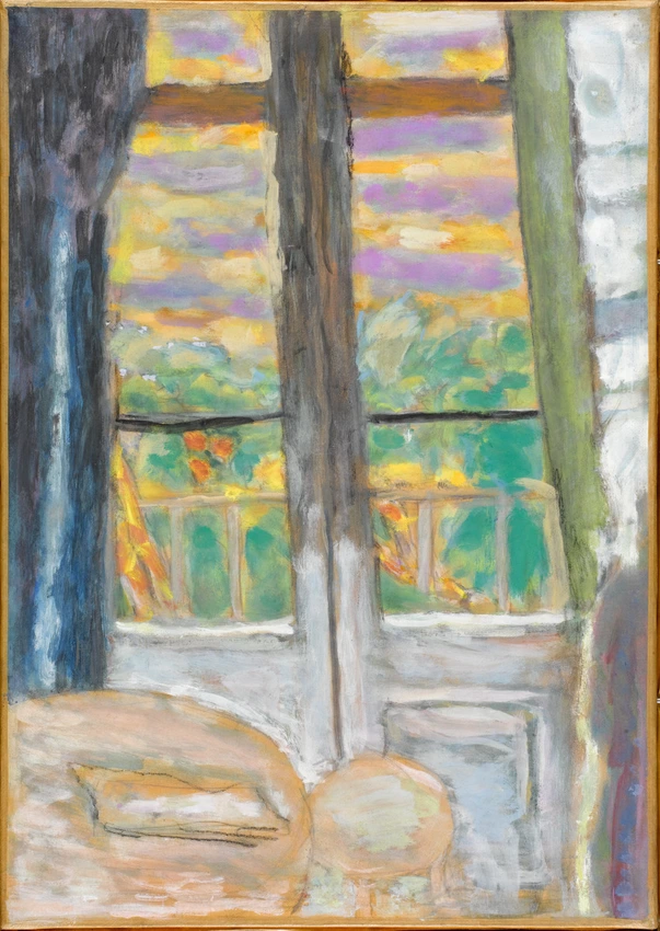 Intérieur à la porte fenêtre, vue du petit salon du Cannet - Pierre Bonnard