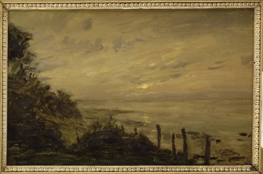 Coucher de soleil sur la mer - Adolphe-Félix Cals