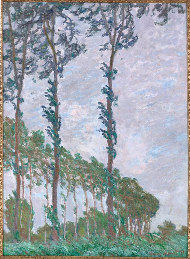 Effet de vent, série des peupliers - Claude Monet