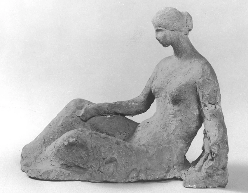 Femme nue assise les jambes allongées, étude pour le Monument aux morts de Port-Vendres - Aristide Maillol