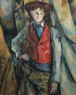 Paul Cézanne-Le garçon au gilet rouge