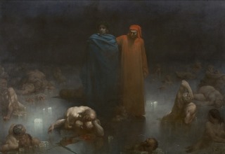 Gustave Doré-Dante et Virgile dans le neuvième cercle de l'Enfer
