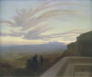 Charles Marie Dulac-La Vallée du Tibre à Assise