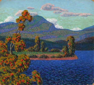 Konrad Mägi-Paysage de Norvège au pin