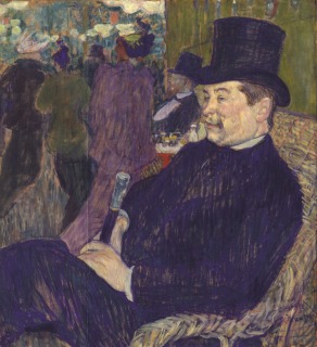 Henri de Toulouse-Lautrec-Portrait de Monsieur Delaporte au jardin de Paris