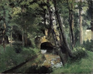Camille Pissarro-Le Petit Pont, Pontoise (Puentecito en Pontoise)