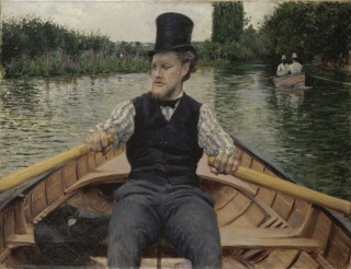 Gustave Caillebotte-Partie de bateau, dit Canotier au chapeau haut de forme